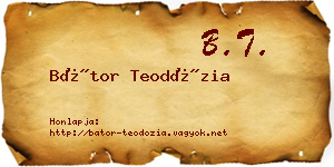 Bátor Teodózia névjegykártya